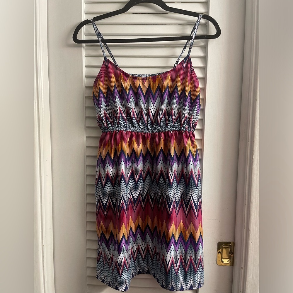 Roxy Chevron Slip Dress w/Adjustable Straps-Jr. Size Medium-Excellent Condition
